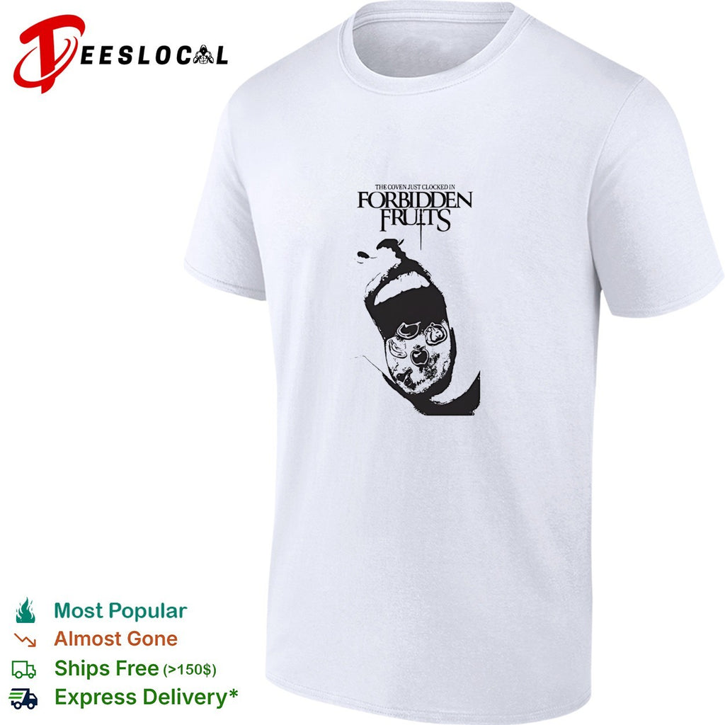 Forbidden Fruits the coven just clocked in screaming mouth shirt