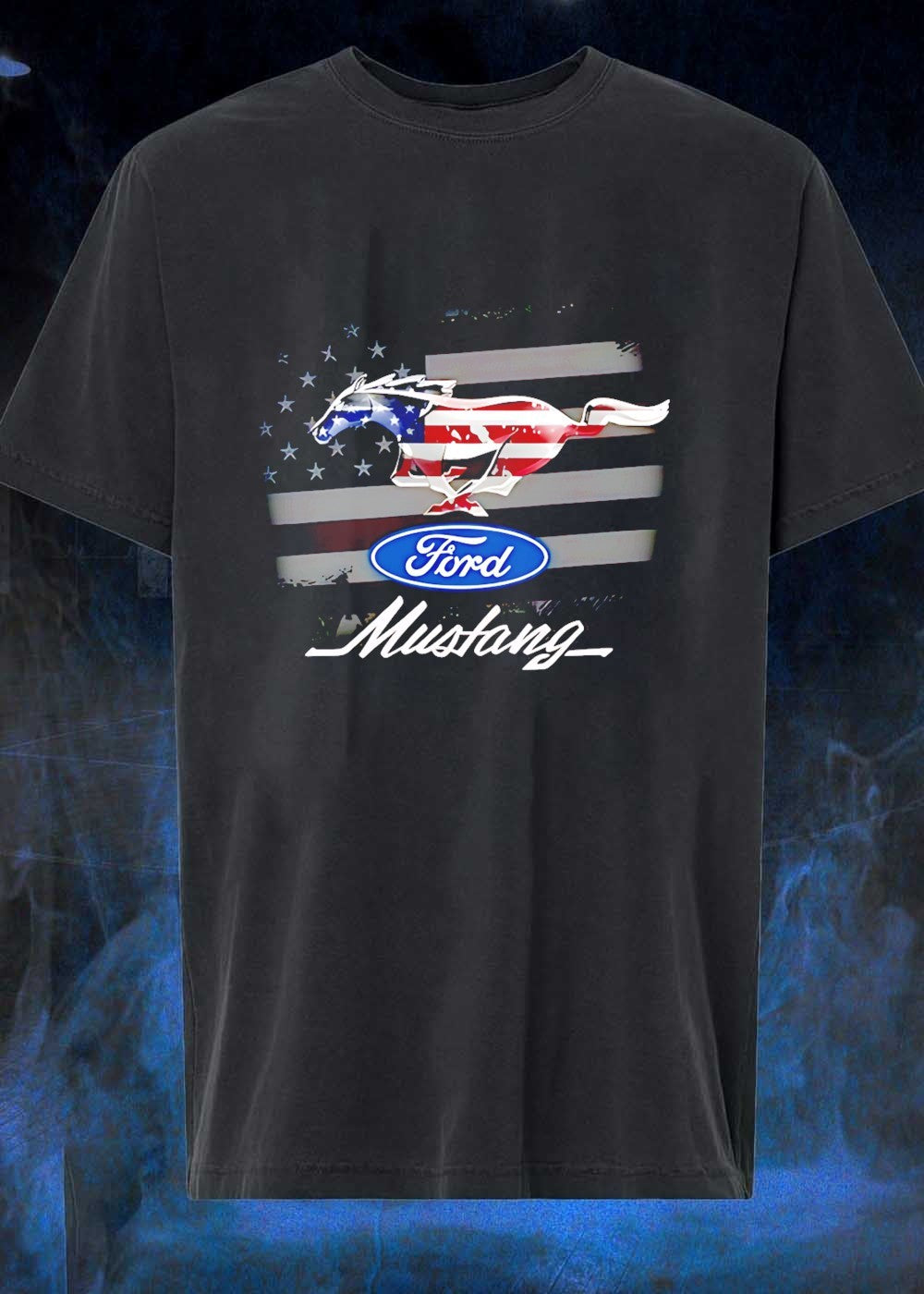 Ford Mustang American Flag T-Shirt