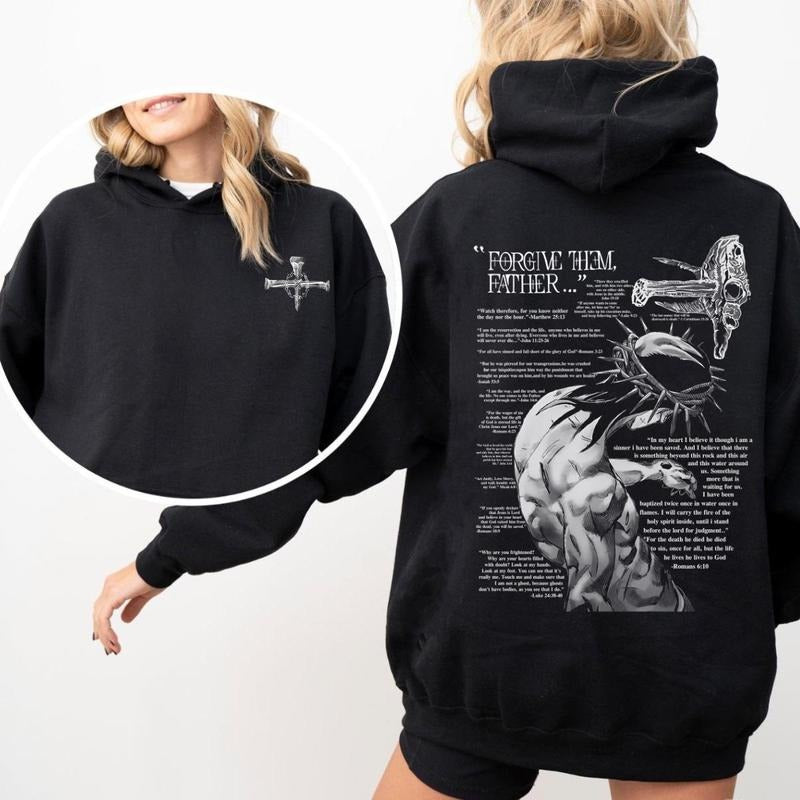 Forgive Them, Father Hoodie, Bible Verses Hoodie, Church Hoodie, Christian Faith Unisex Hoodie, God Clothing T-Shirts,...