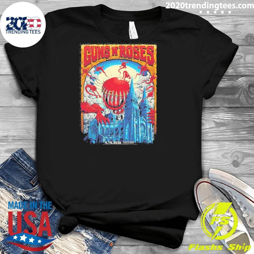 Fortaleza Brasil 2026 Guns N Roses Poster Tonight For April 18 2026 At Arena Castelao Black Shirt
