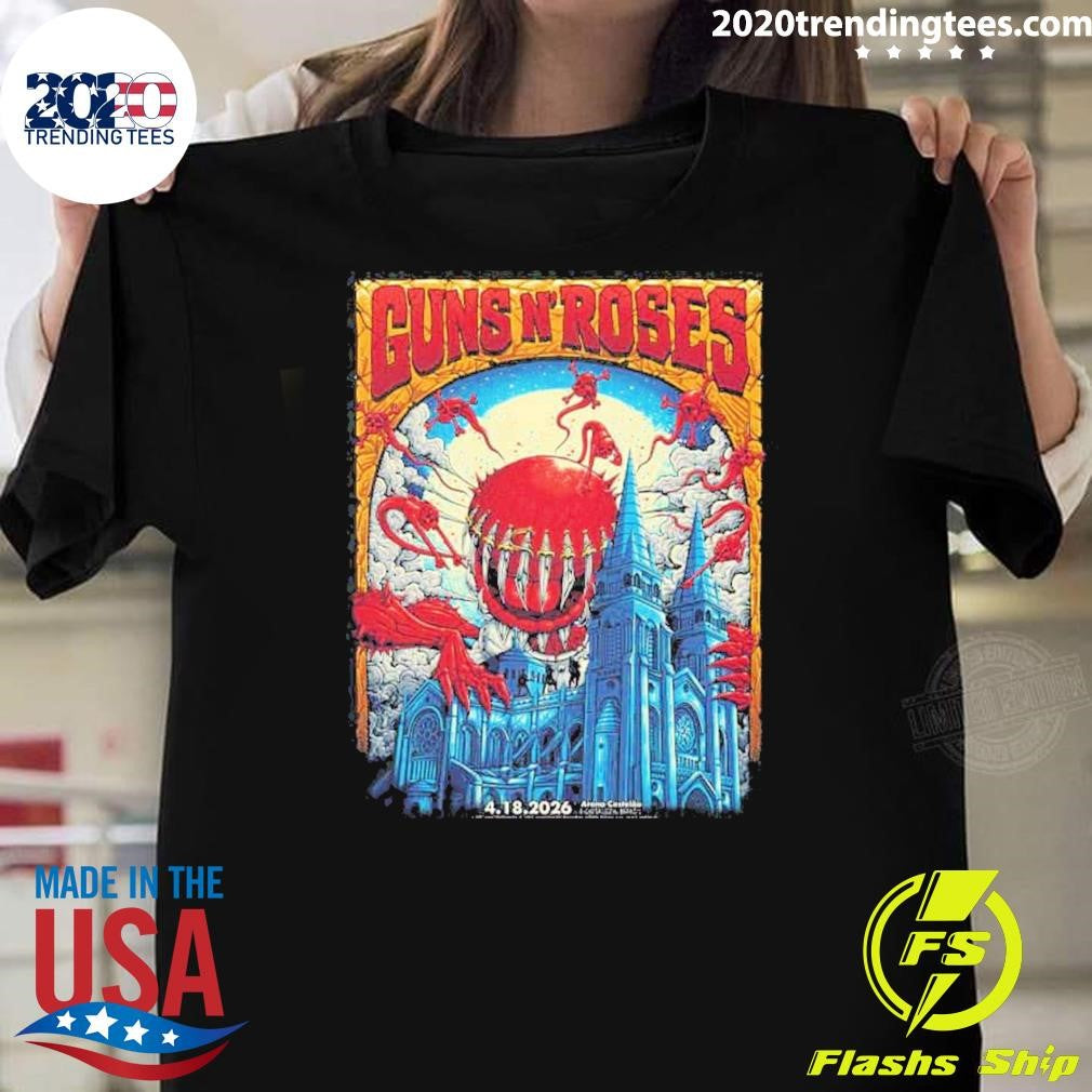Fortaleza Brasil 2026 Guns N Roses Poster Tonight For April 18 2026 At Arena Castelao Black Shirt