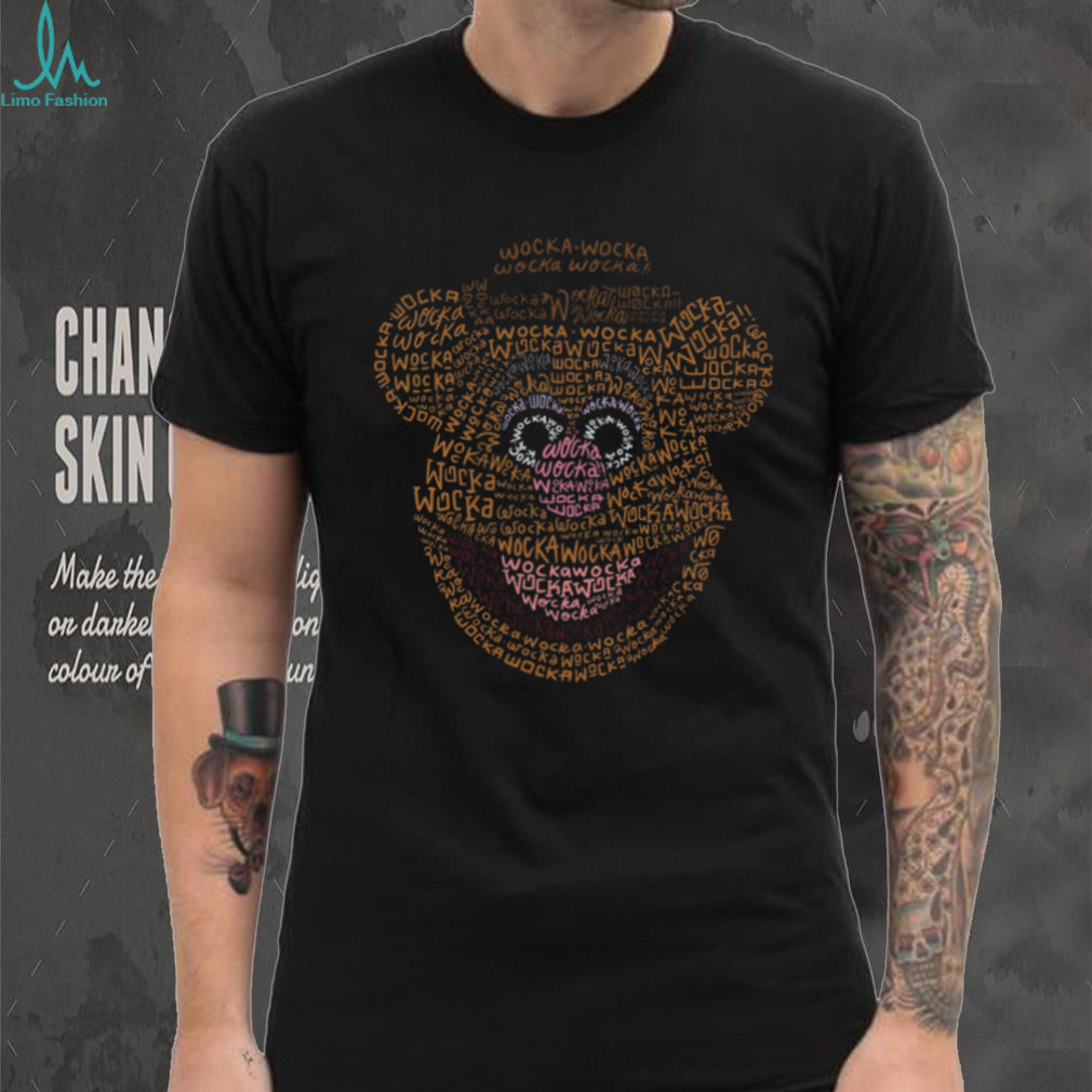 Fozzie Bear Wocka Typography Text Portrait Graphic T Shirt