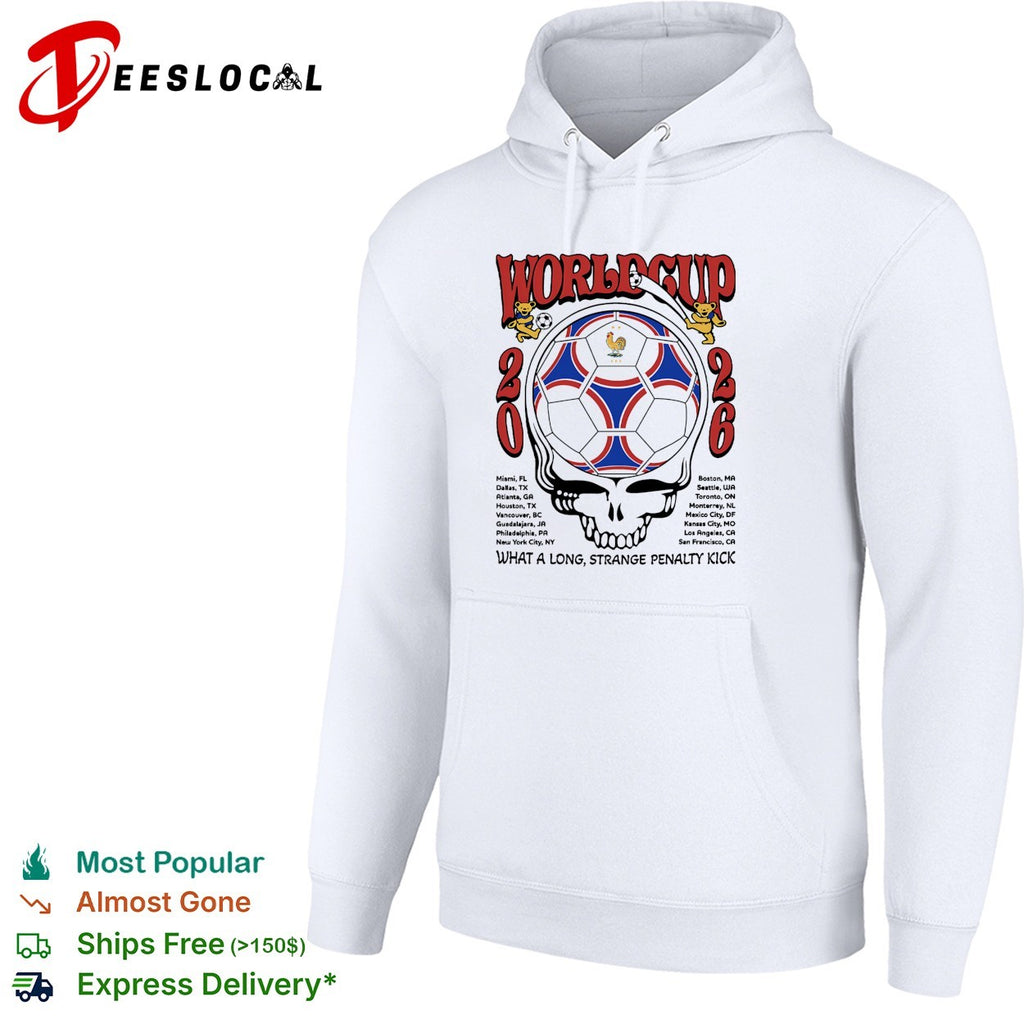 France World Cup 2026 Grateful Dead skull dancing bears what a long strange penalty kick shirt