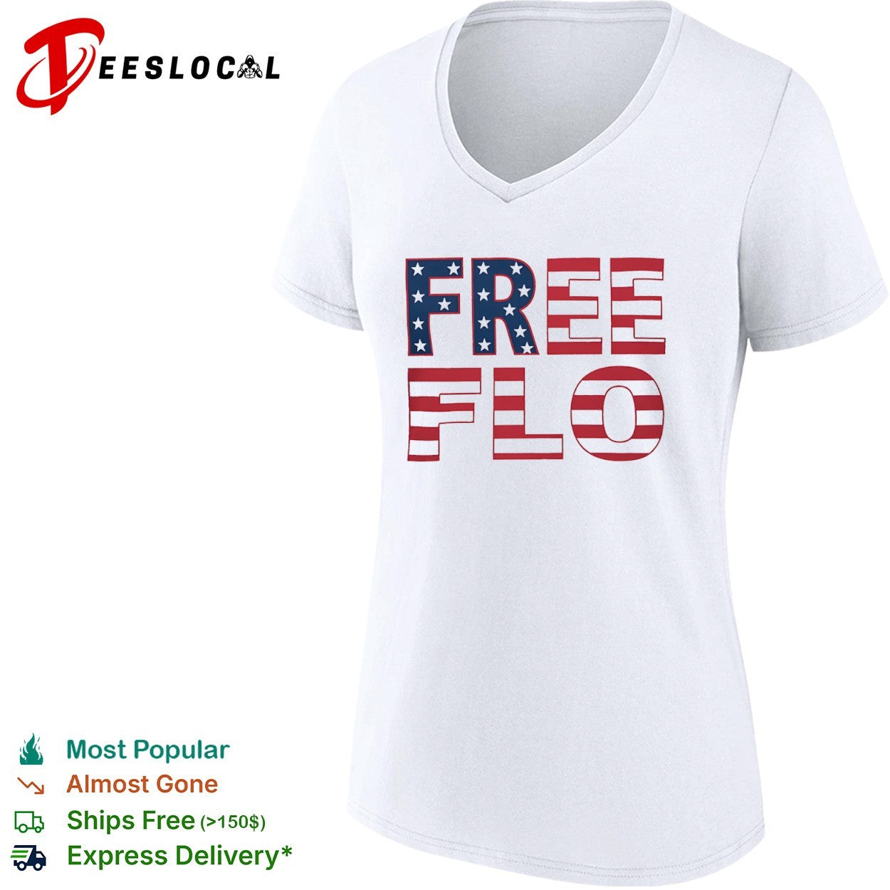 Free Flo USA flag shirt
