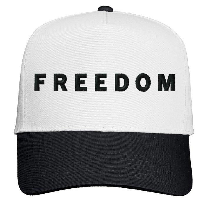 Freedom Charlie Kirk Patriotic Faith USA Christian Embroidered Five-Panel Snapback Cap with Embroidered "FREEDOM" Text...
