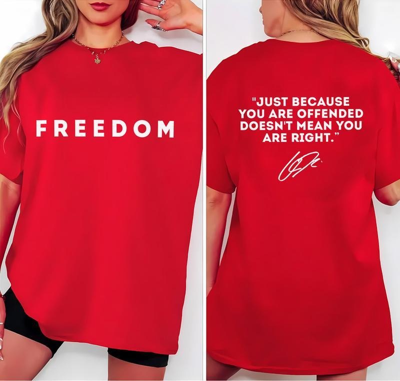 Freedom with Signature 2-sided Shirt We wear Red in 14th October Shirt Faith-Based Unisex Tee Memorial American Hero...