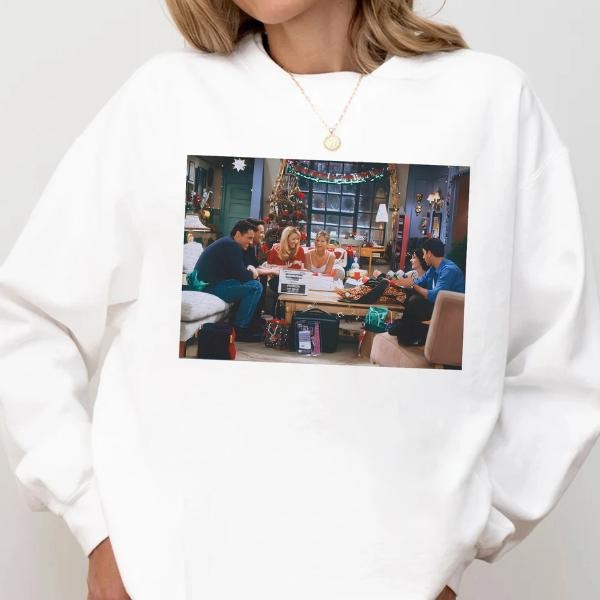 Friends Christmas Fleece Sweatshirt for Women, Funny Holiday Shirt, Matching Xmas Outfit for Friends Hoodie | PodTeesHub.com
