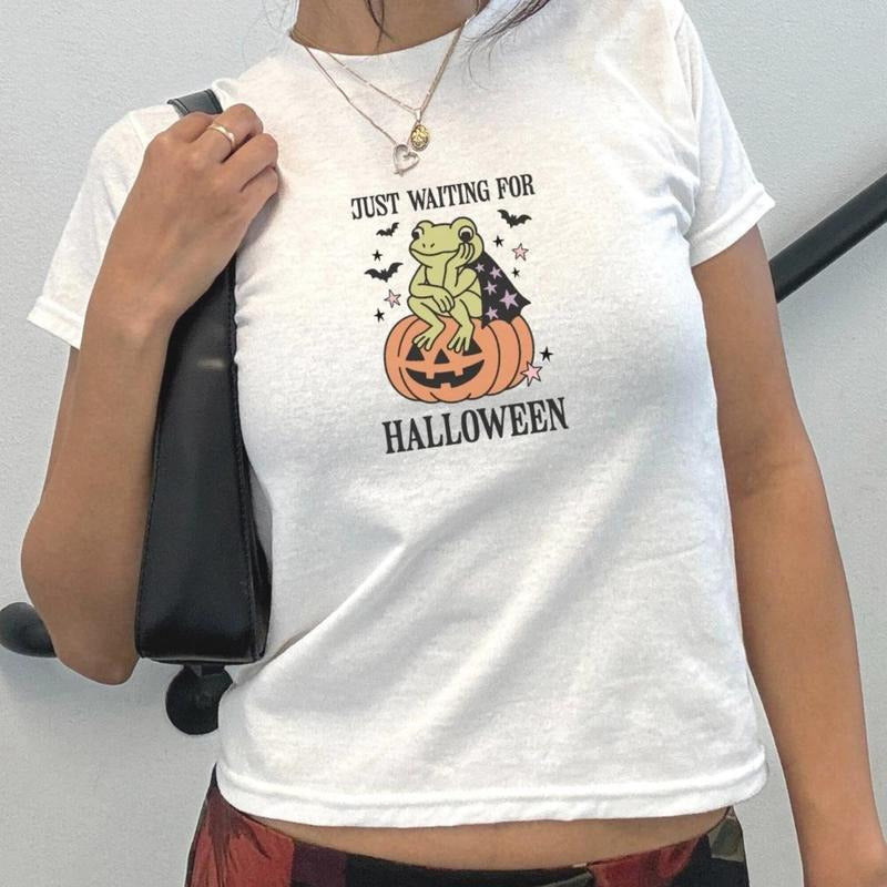 Frog Baby Tee Frog Halloween Baby Tee Retro Shirt Y2k Baby Tee 90s Baby Tee Spooky Season Shirt Frog Lovers Gift Spooky...