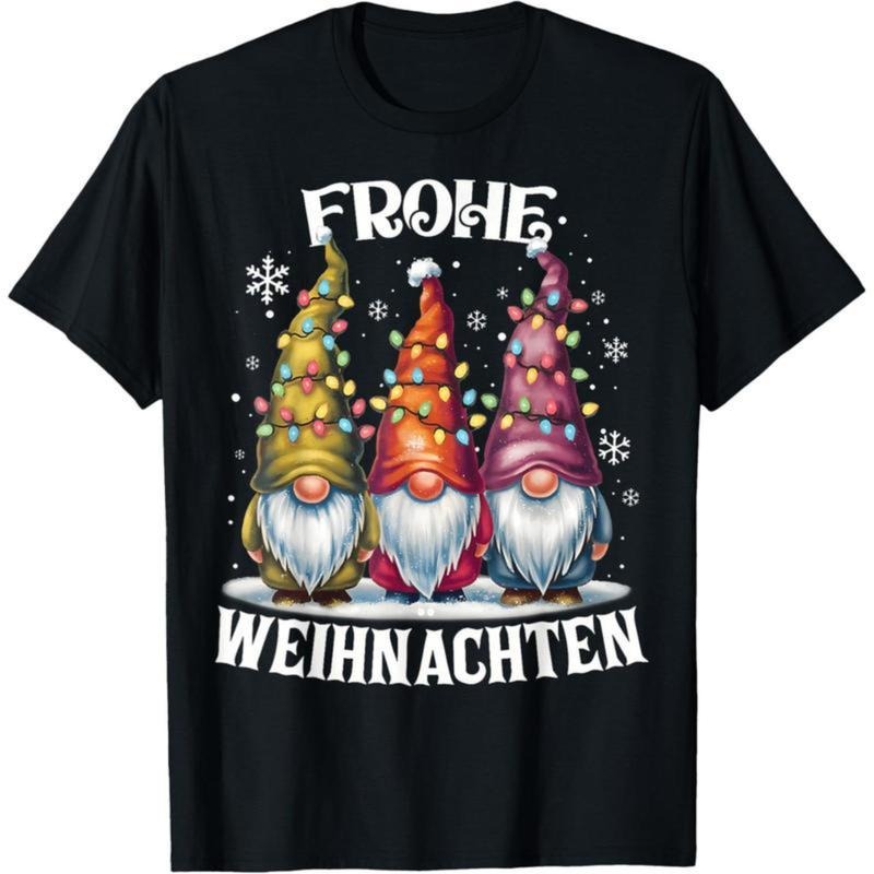 Frohe Weihnachten German Gnome Christmas Decorations Germany T-Shirt Hoodie, Sweatshirt | PodTeesHub.com