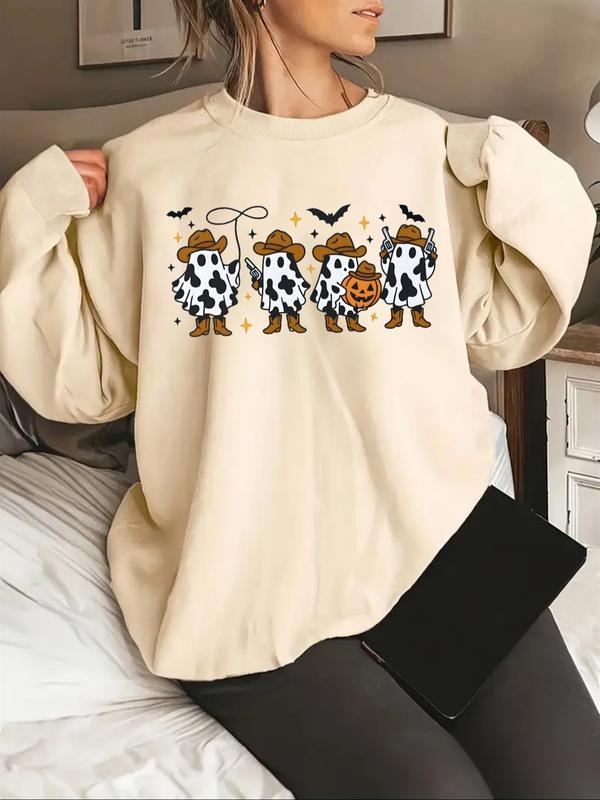 Fun Ghost Cowboy T-shirt, Western Halloween Shirt, Weird Autumn Shirt, Halloween Cowboy Ghost T-shirt Hoodie, Sweatshirt