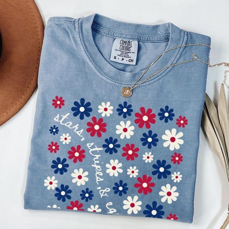 Funny 4th of July Shirt, Liberal 4th of July, Pro Democracy Patriotic USA Tee, Trendy July 4th Shirt, Stars Stripe &...