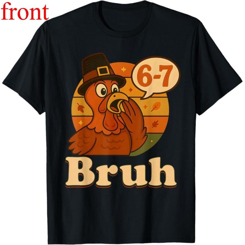 Funny 67 Thanksgiving Turkey Bruh Boys Six Seven Meme T-Shirt Hoodie, Sweatshirt | PodTeesHub.com