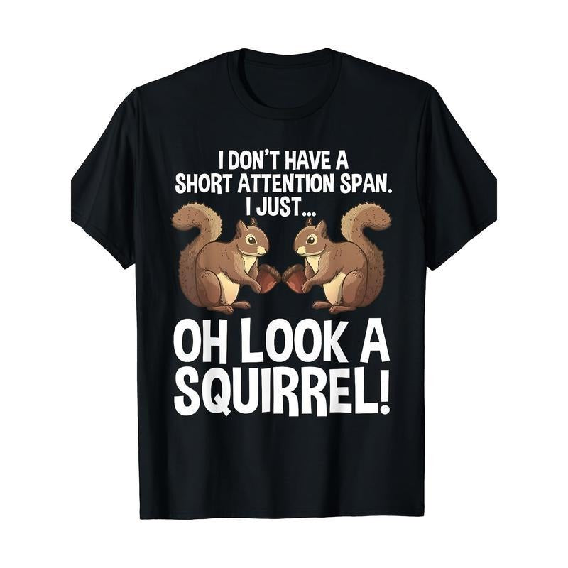 Funny ADHD Squirrel Design T-Shirt for Men Women Chipmunk Pet Lovers Hoodie, Sweatshirt | PodTeesHub.com