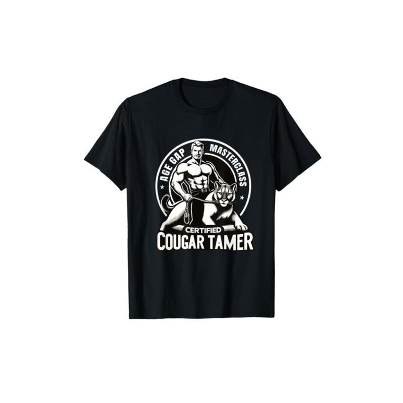 Funny Adult Humor Certified Cougar Tamer T-Shirt For Men With Inappropriate Gag Designs Hoodie, Sweatshirt | PodTeesHub.com