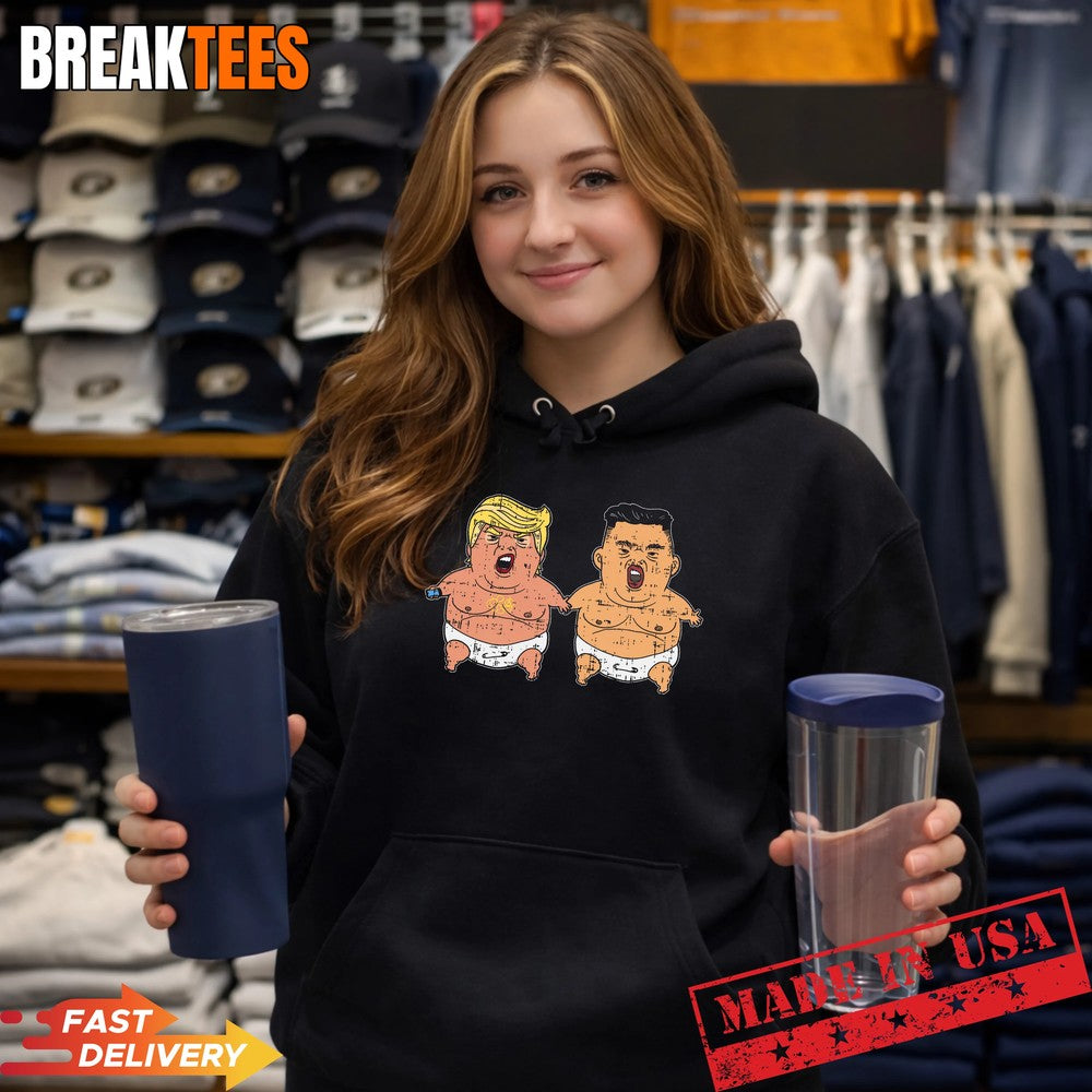 Funny Baby Trump Kim Jong Un Blimp Balloon T-Shirt