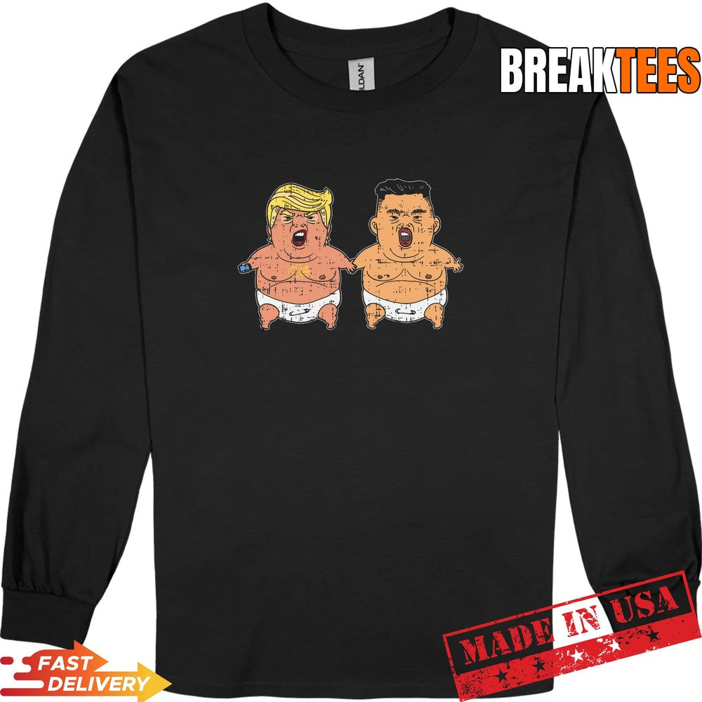 Funny Baby Trump Kim Jong Un Blimp Balloon T-Shirt
