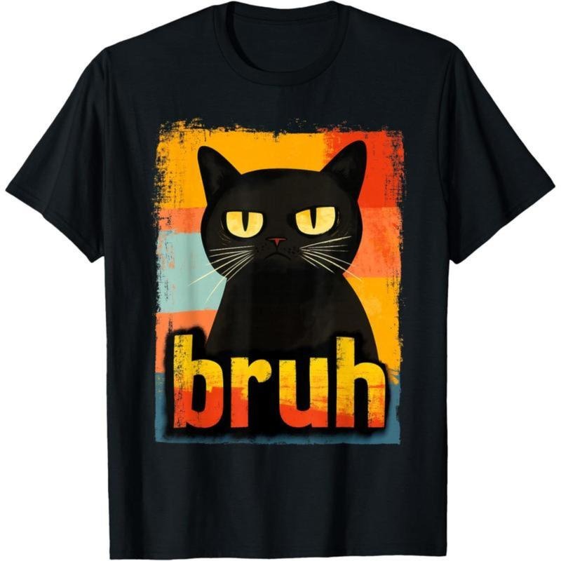 Funny Cat Bruh For Boys Girls Men Women Meme Graphic T-Shirt Hoodie, Sweatshirt | PodTeesHub.com