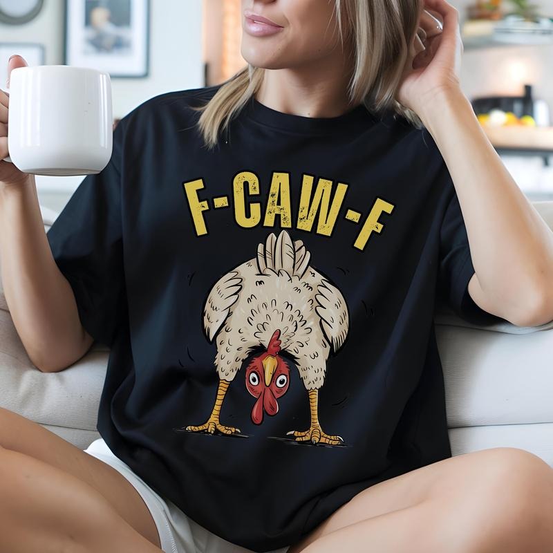 Funny Chicken Shirt F-CAW-F Farm Humor Tee Poultry Lover Gift Country Life Graphic T-Shirt for Women and Men Hoodie,...