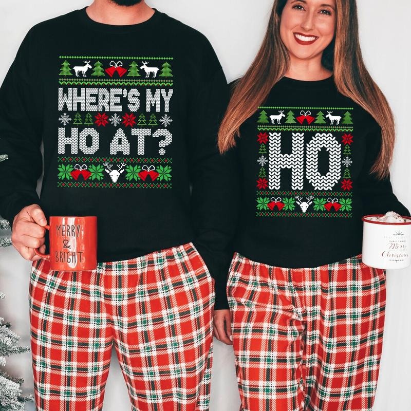 Funny Christmas Couple Shirt, Matching Christmas Sweatshirt, Funny Couples Matching Tee, Christmas Gift for Couple Hoodie