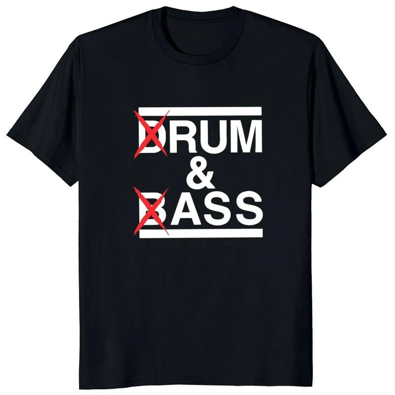 Funny Drum and Bass T Shirt Rum and Ass Lovers Jokes Y2k Short Sleeve Soft Unisex O-neck Summer Tee Tops EUSize Women's...