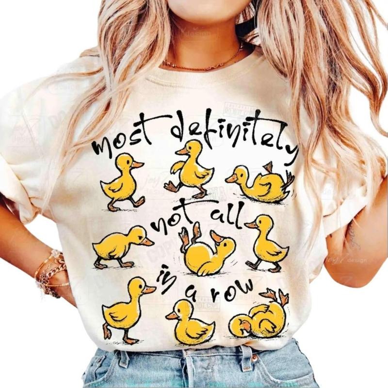 Funny Ducks Not All In a Row Sarcastic Shirt, Snarky Funny Mental Health Cute Duck Tee, Funny Animal Motivational Sarcasm...