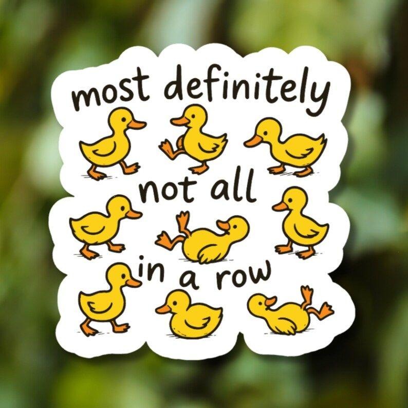 Funny Ducks Not In A Row Sticker - Sarcastic Laptop or Water Bottle Decal T-Shirts, Hoodie, Sweatshirt | PodTeesHub.com