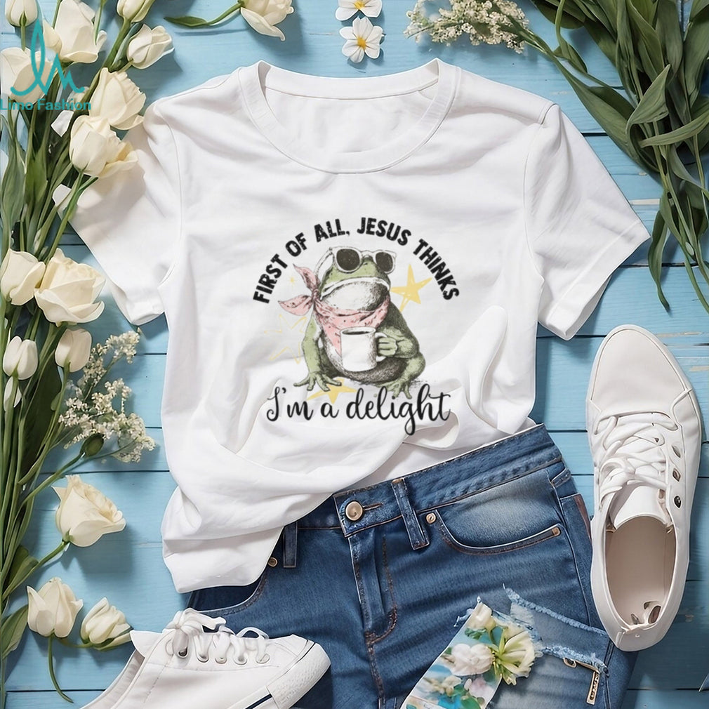 Funny Frog Jesus Thinks I Am A Delight Retro Style Graphic T Shirt