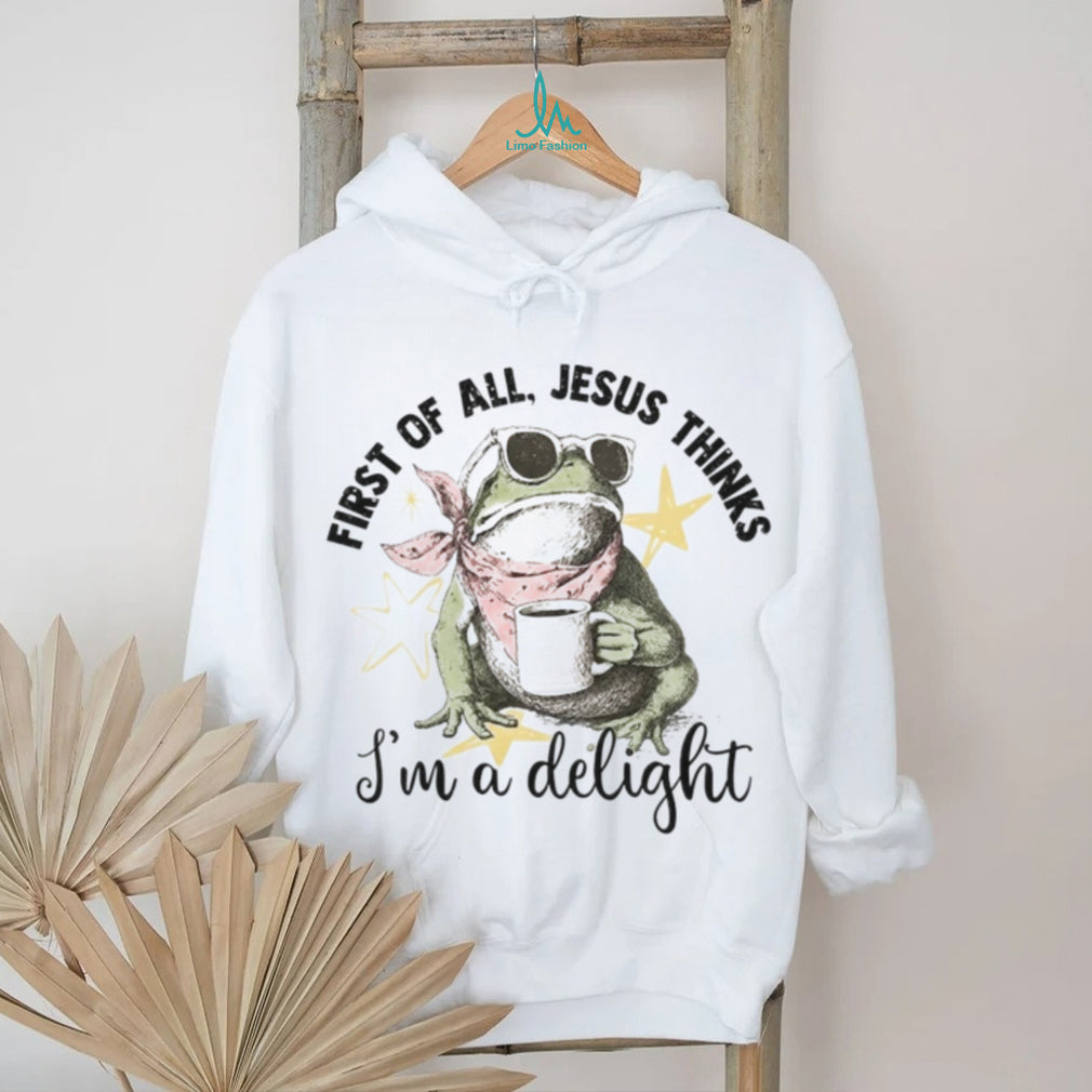 Funny Frog Jesus Thinks I Am A Delight Retro Style Graphic T Shirt