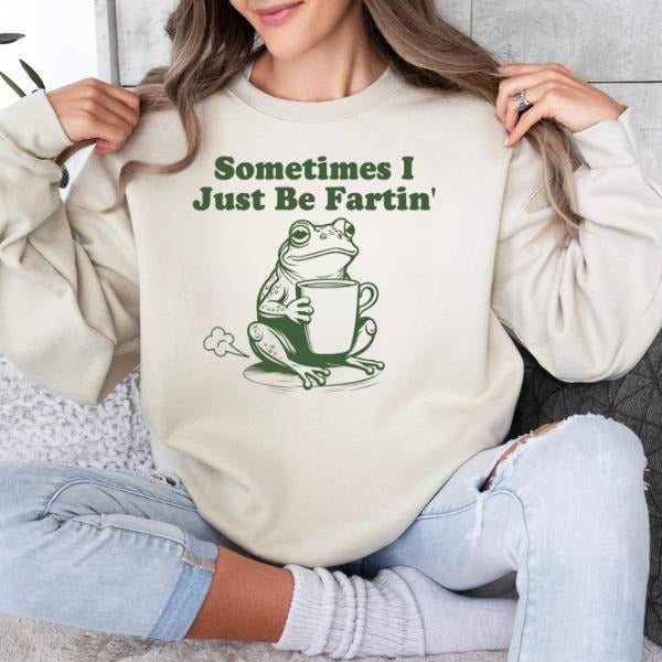 Funny Frog Sweatshirt, I Have To Say Weird Stuff Or I Will Die Crewneck, Frog Shirt For Women, For Men Hoodie