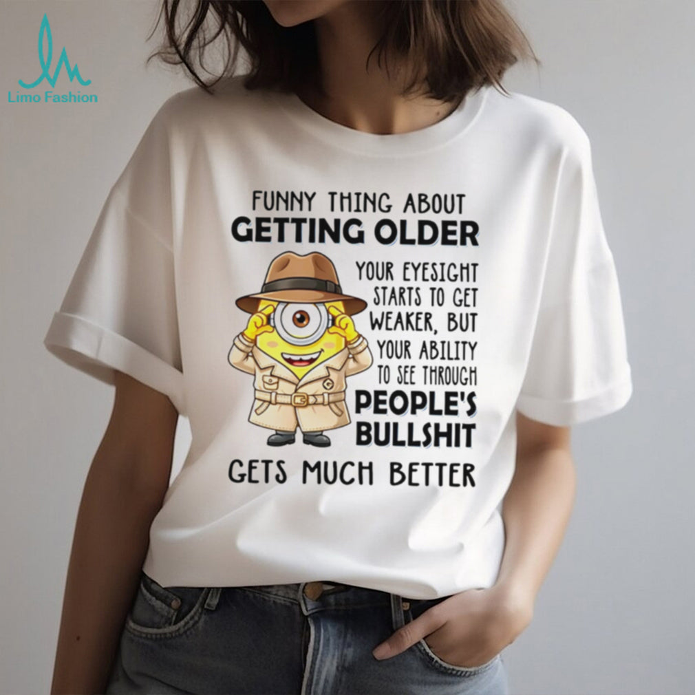 Funny Getting Older Eyesight Detective Graphic Cartoon T Shirt