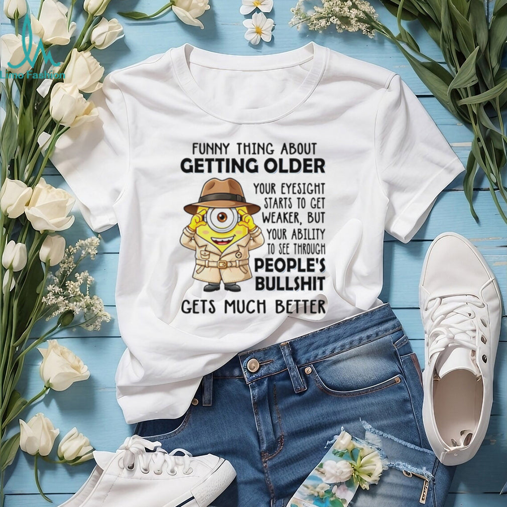 Funny Getting Older Eyesight Detective Graphic Cartoon T Shirt