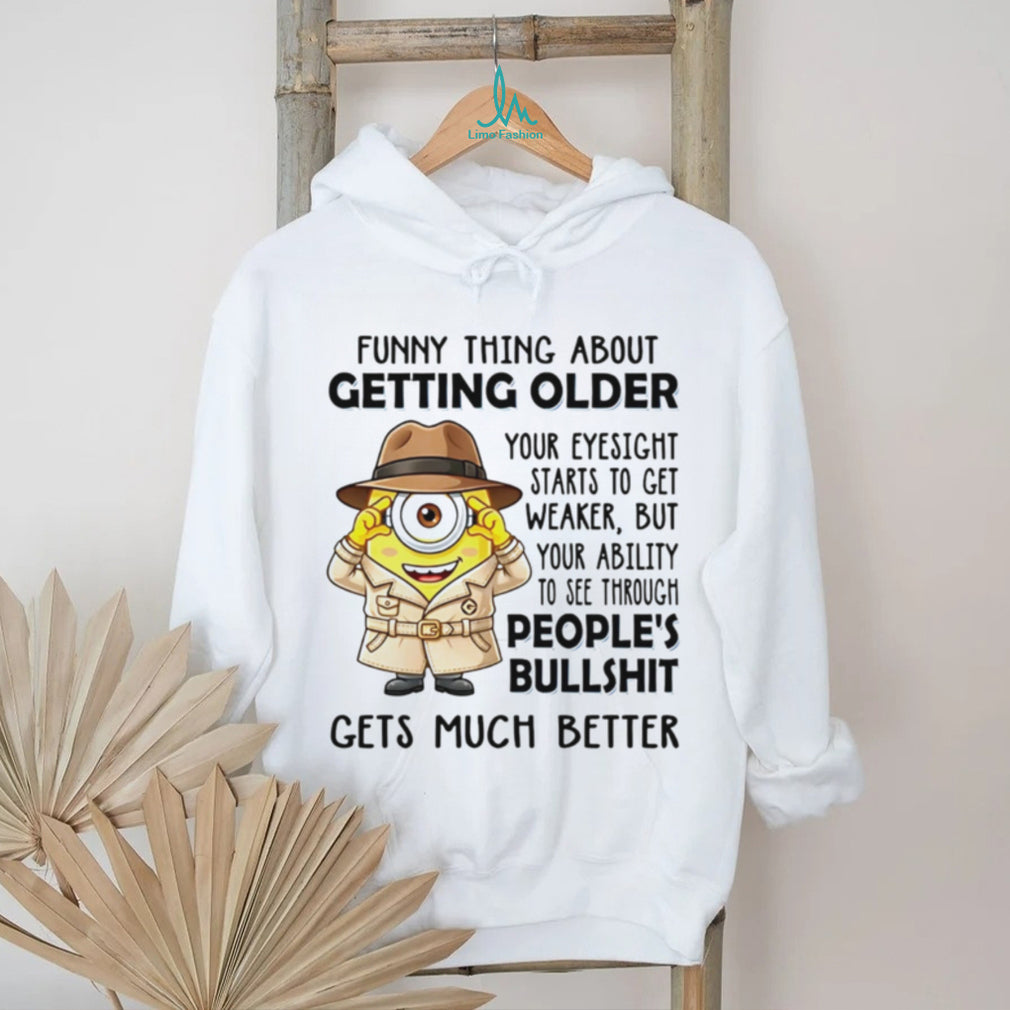 Funny Getting Older Eyesight Detective Graphic Cartoon T Shirt