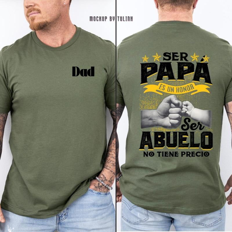 Funny Grandpa T-Shirt, Gift For Grandfather, Ser Papa Es Un Honor Ser Abuelo No Tiene Precio Spanish T-Shirt, Gift For...