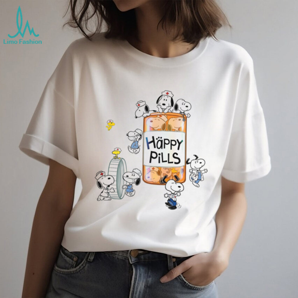 Funny Happy Pills Dog Nurse Cartoon Hospital Staff Shirt