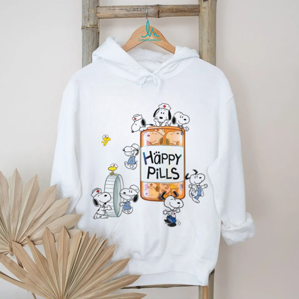 Funny Happy Pills Dog Nurse Cartoon Hospital Staff Shirt