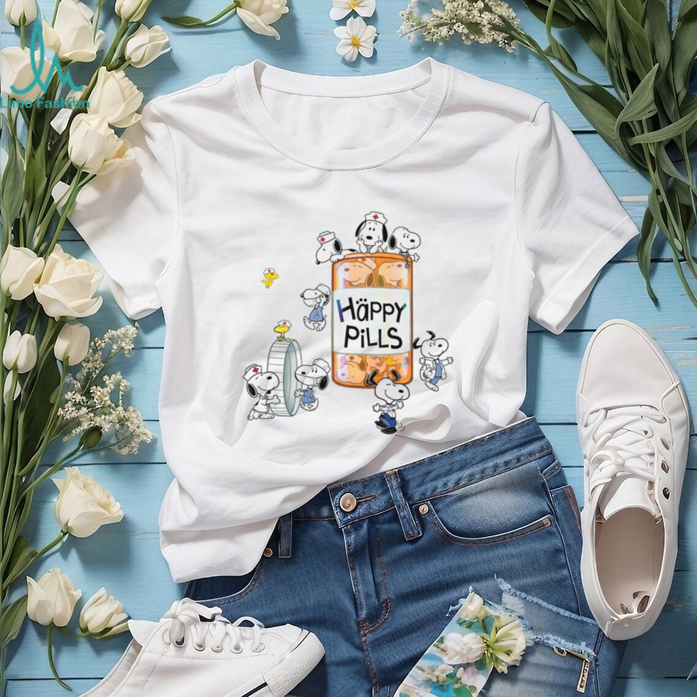 Funny Happy Pills Dog Nurse Cartoon Hospital Staff Shirt