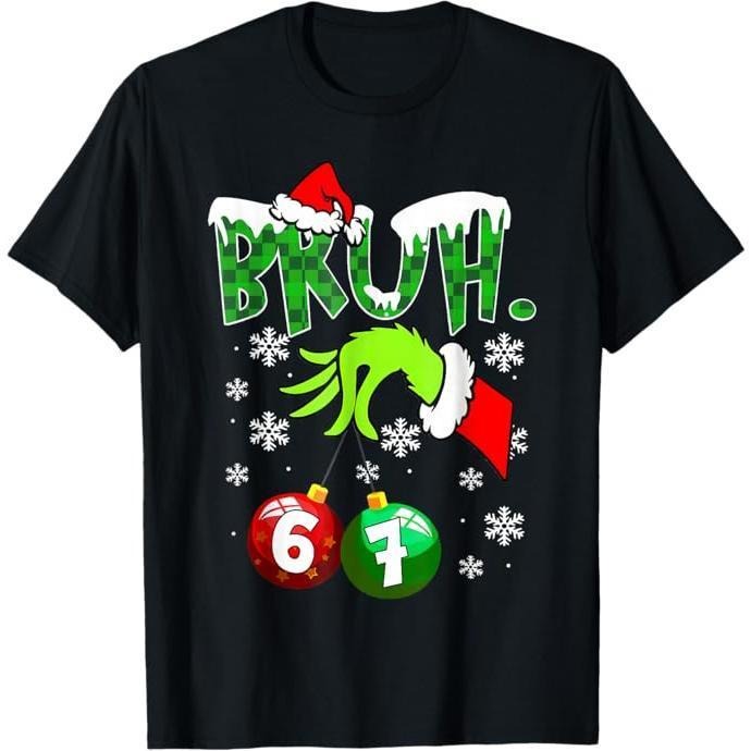 Funny Meme Bruh 6-7 Matching Family Christmas Six Seven T-Shirt Hoodie, Sweatshirt | PodTeesHub.com