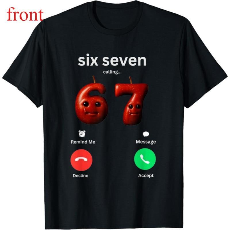 Funny Meme Shirt, 67 is Calling Funny Meme Silly brainrot GenZ, Gift Unisex T-Shirt Casual Menswear Classic, Womanswear...