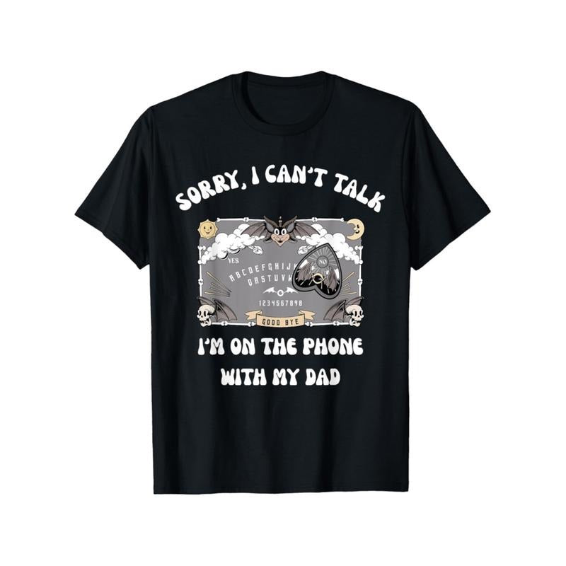 Funny Ouija Board Phone Call Graphic T-Shirt 100 Cotton Casual Fit Black Tee Available In S To XXXL Machine Washable...