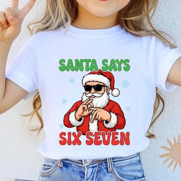 Funny Six Seven Bruh Christmas Shirt, Meme Holiday Tee, 67 Checkered Shirt, Viral Gen Z Christmas Top, Trendy Holiday...