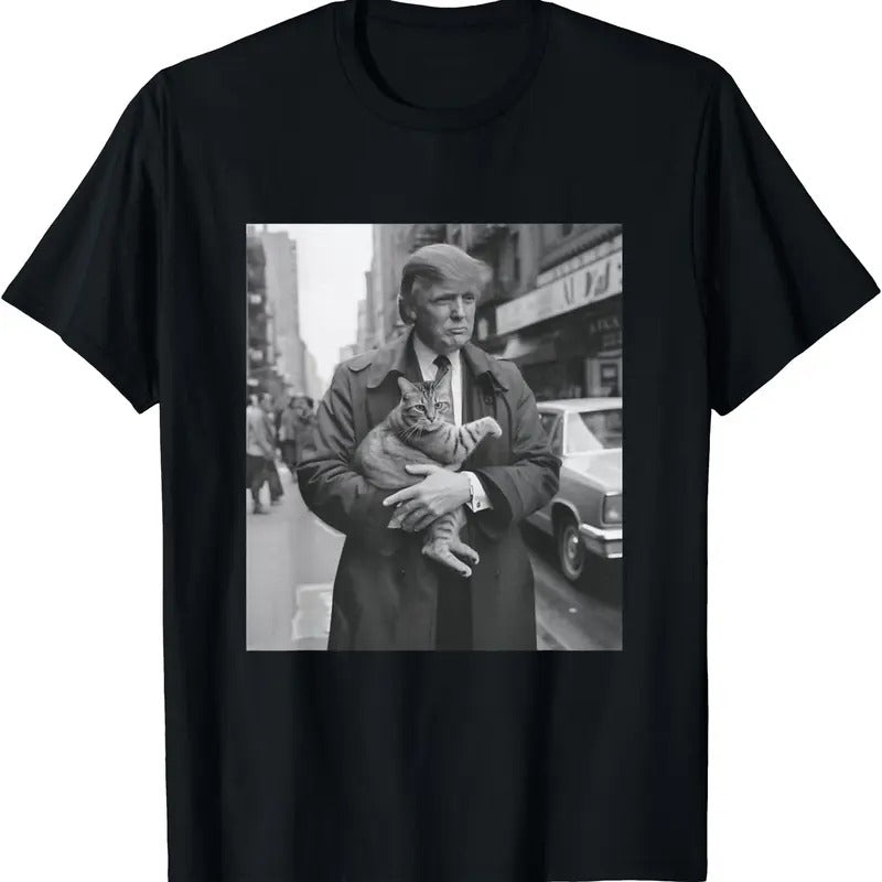 Funny Trump And Cat T-Shirt | Tee for Men & Women | Cotton Hoodie, Sweatshirt | PodTeesHub.com