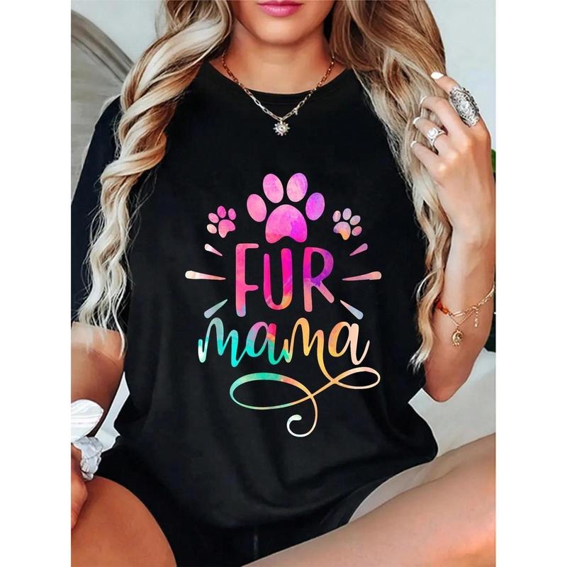 Fur Mama Women Cat And Dog Owner Cat Mom Dog Mom T-Shirt Hoodie, Sweatshirt | PodTeesHub.com