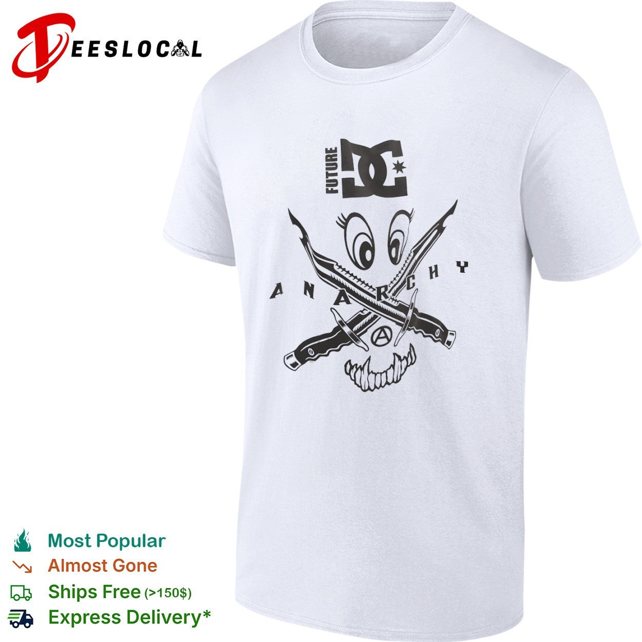 Future DC Anarchy Cartoon Eyes Crossed Knives Anarchy shirt