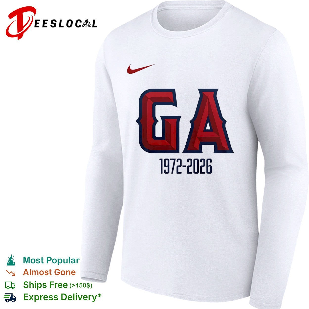 GA 1972 2026 Memorial Commemorative shirt