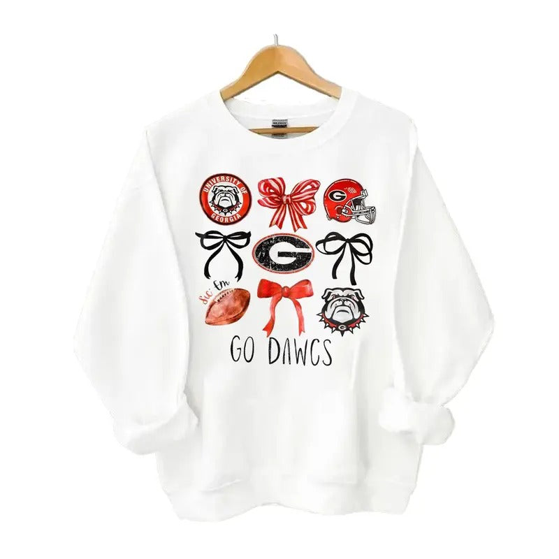 GA Bulldogs Georgia Football Sweatshirt, Gameday tee Classic Cotton Sweaters - Unisex Sweatshirt Classic Cotton - Graphic...