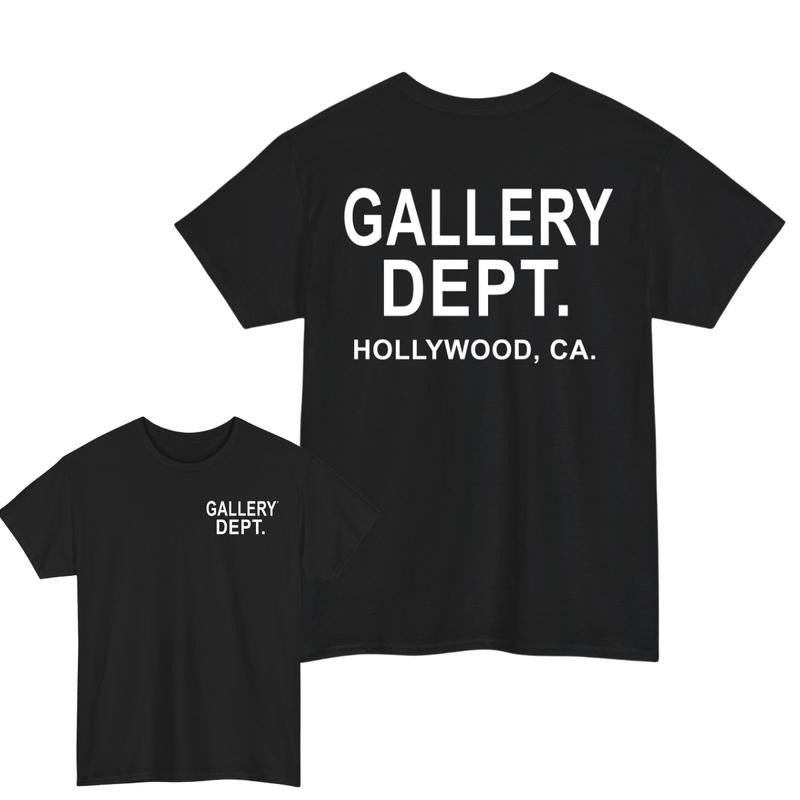 GALLERY DEPT Shirts, Tops Fashion Hip Hop Short Sleeve 2 Sides Letter Printed Crewneck Menswear Garmen Hoodie, Sweatshirt