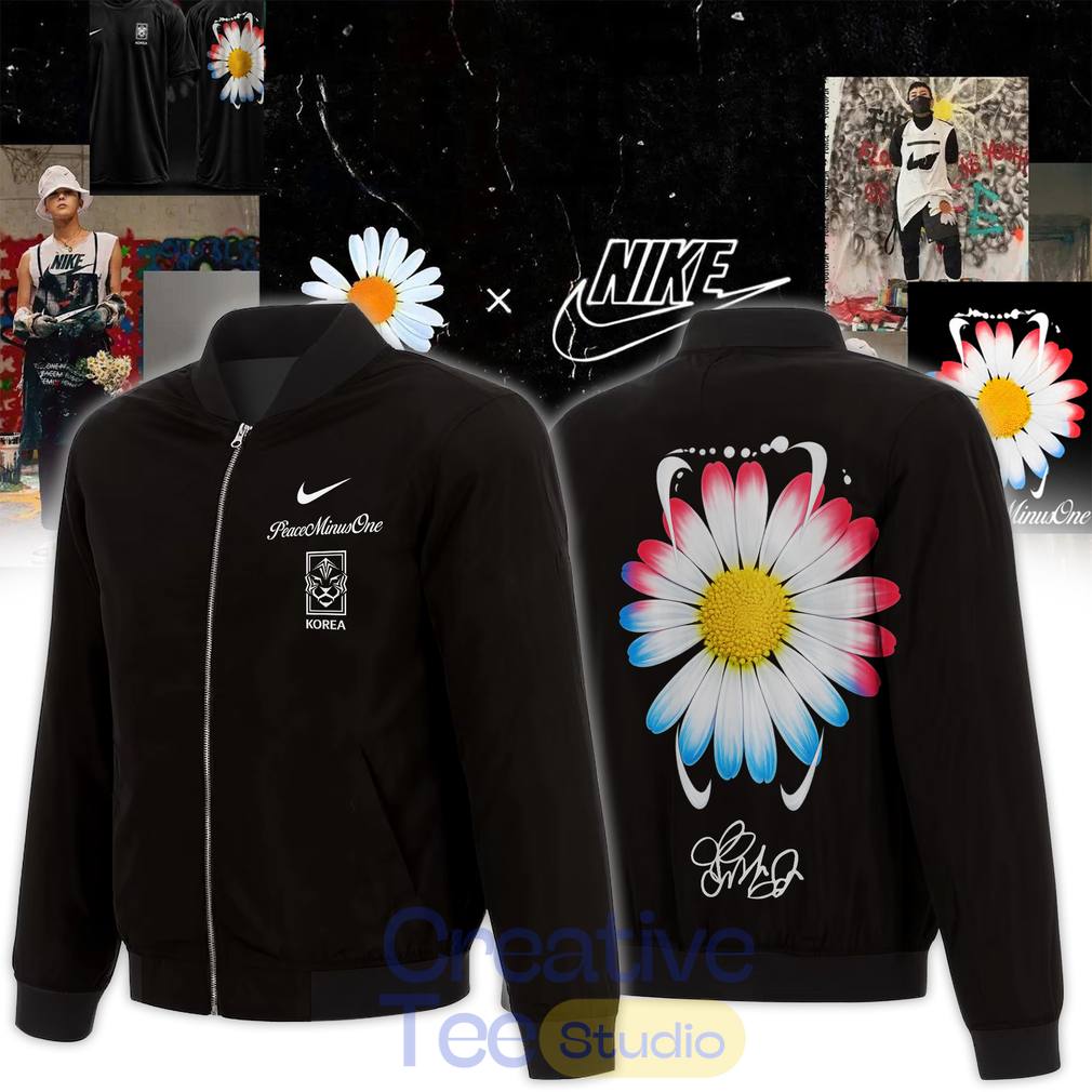 G-Dragon’s PEACEMINUSONE x Korea Football Team Black Bomber Jacket