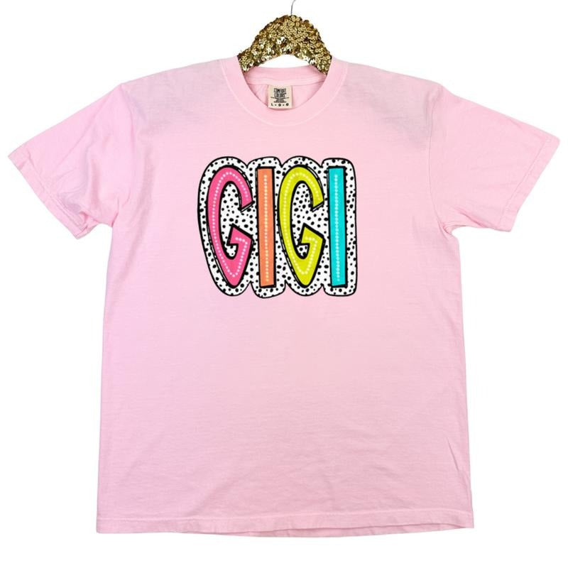 GIGI Neon Spotted Comfort Colors T-Shirt Hoodie, Sweatshirt | PodTeesHub.com