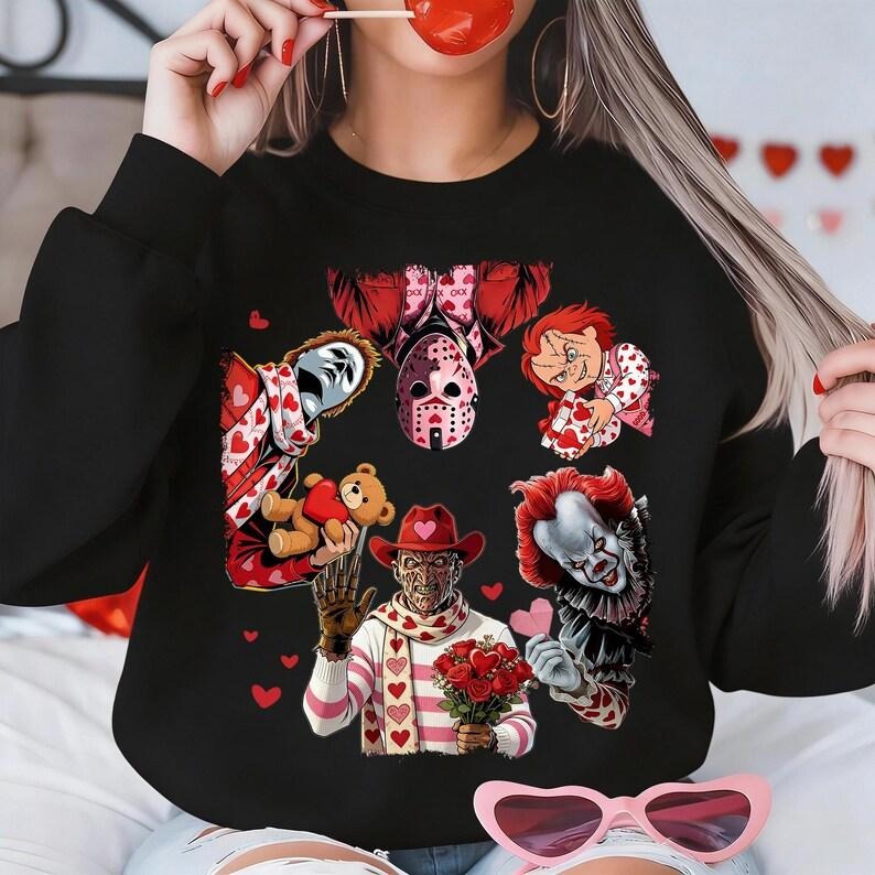 Galentine's Gang Shirt, Valentinesday Movies Shirt, VLT Graphic Tee Hoodie, Sweatshirt | PodTeesHub.com