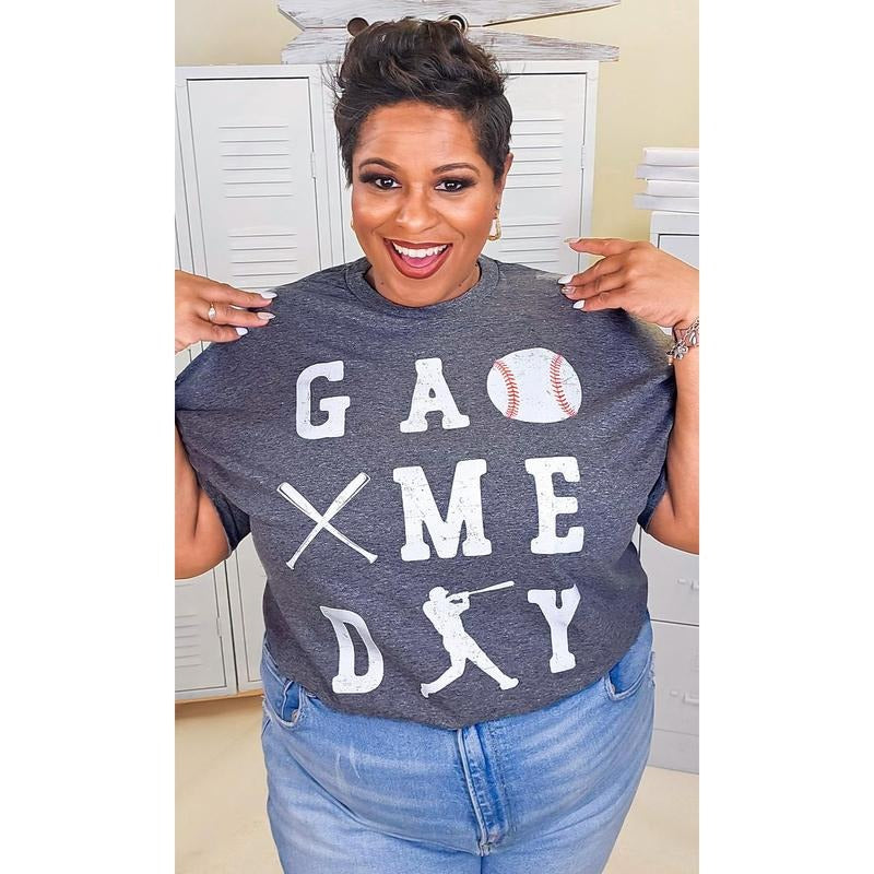 Game Day Baseball Typography Graphic T-Shirt Hoodie, Sweatshirt | PodTeesHub.com